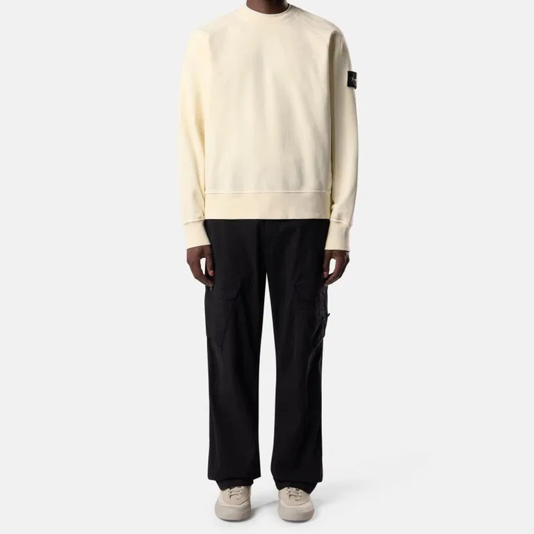 Мужской свитшот с круглым вырезом Stone Island, Ivory — фото 4