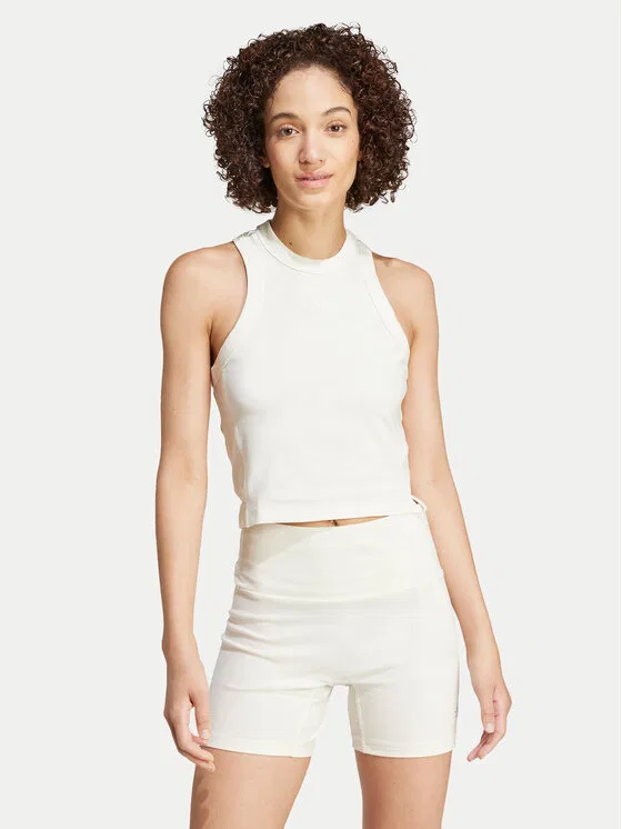 Топ slim fit Lounge Adidas, белый