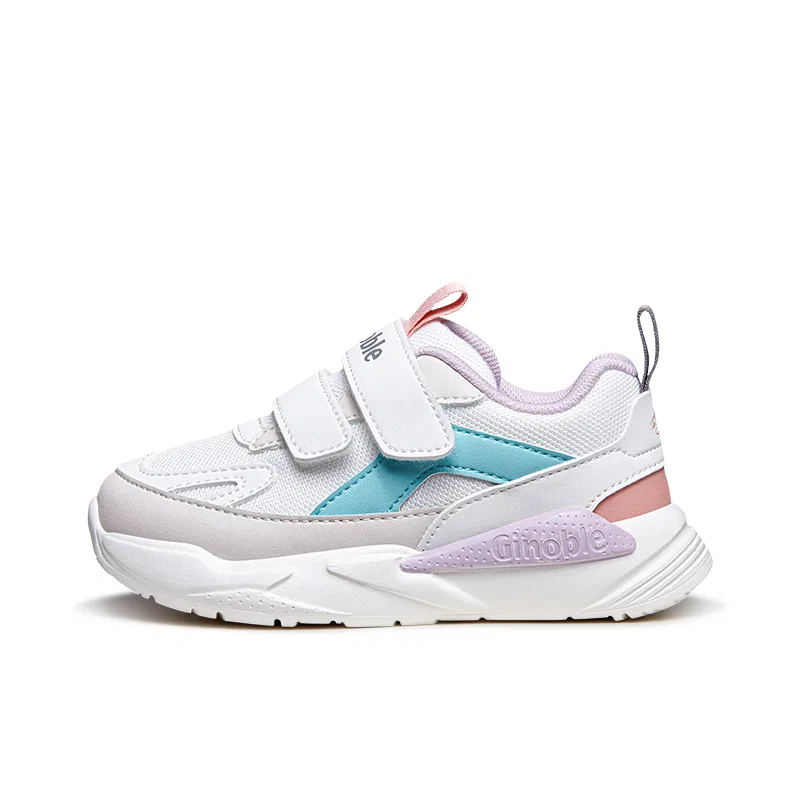 Детские кроссовки дышащие GINOBLE, Pink/Ivory White/Brown/Purple/Amber Powder — фото 2