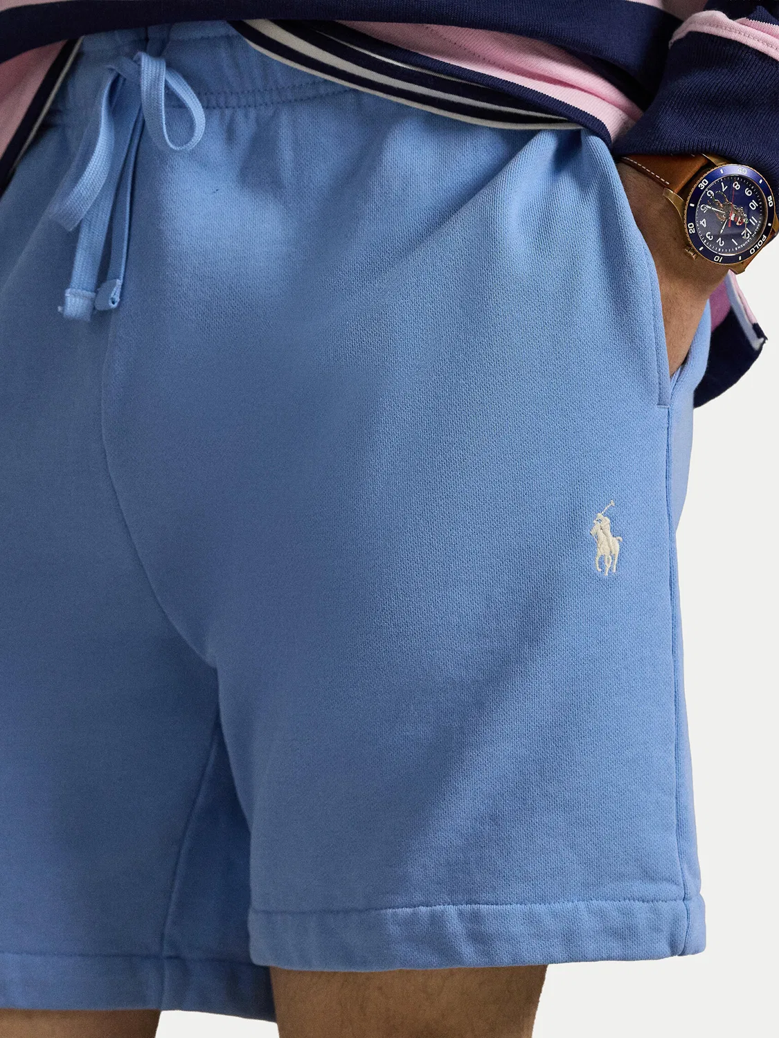 Мужские тканевые шорты стандартного кроя Polo Ralph Lauren, синий — фото 4