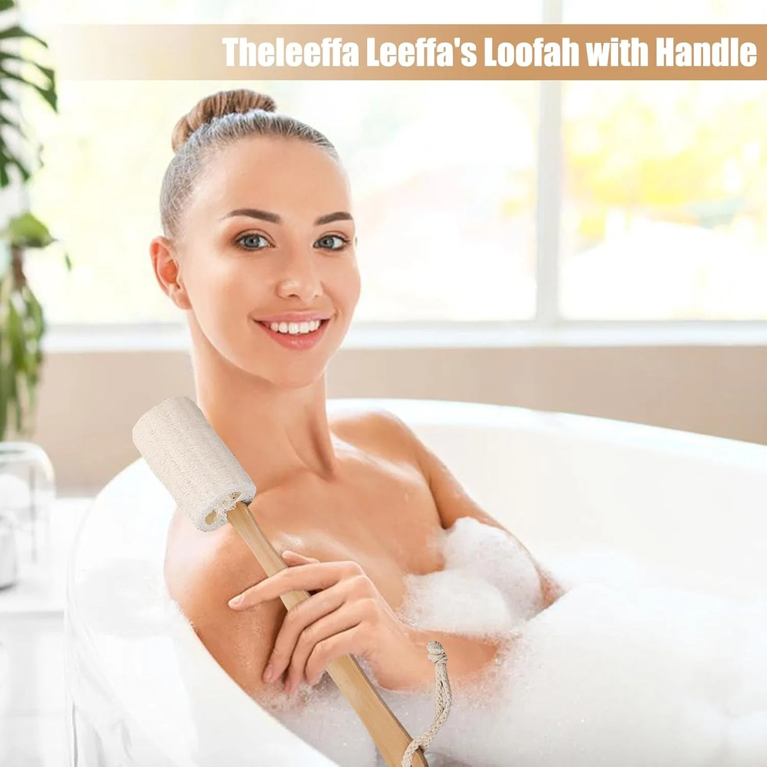 Щетка для спины из люфы, Générique, 37 x 10 см — фото 3