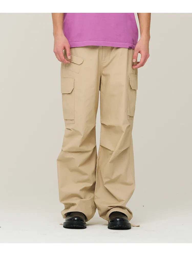 Широкие брюки Cargo Parachute SUPERDRY, Beige — фото 2