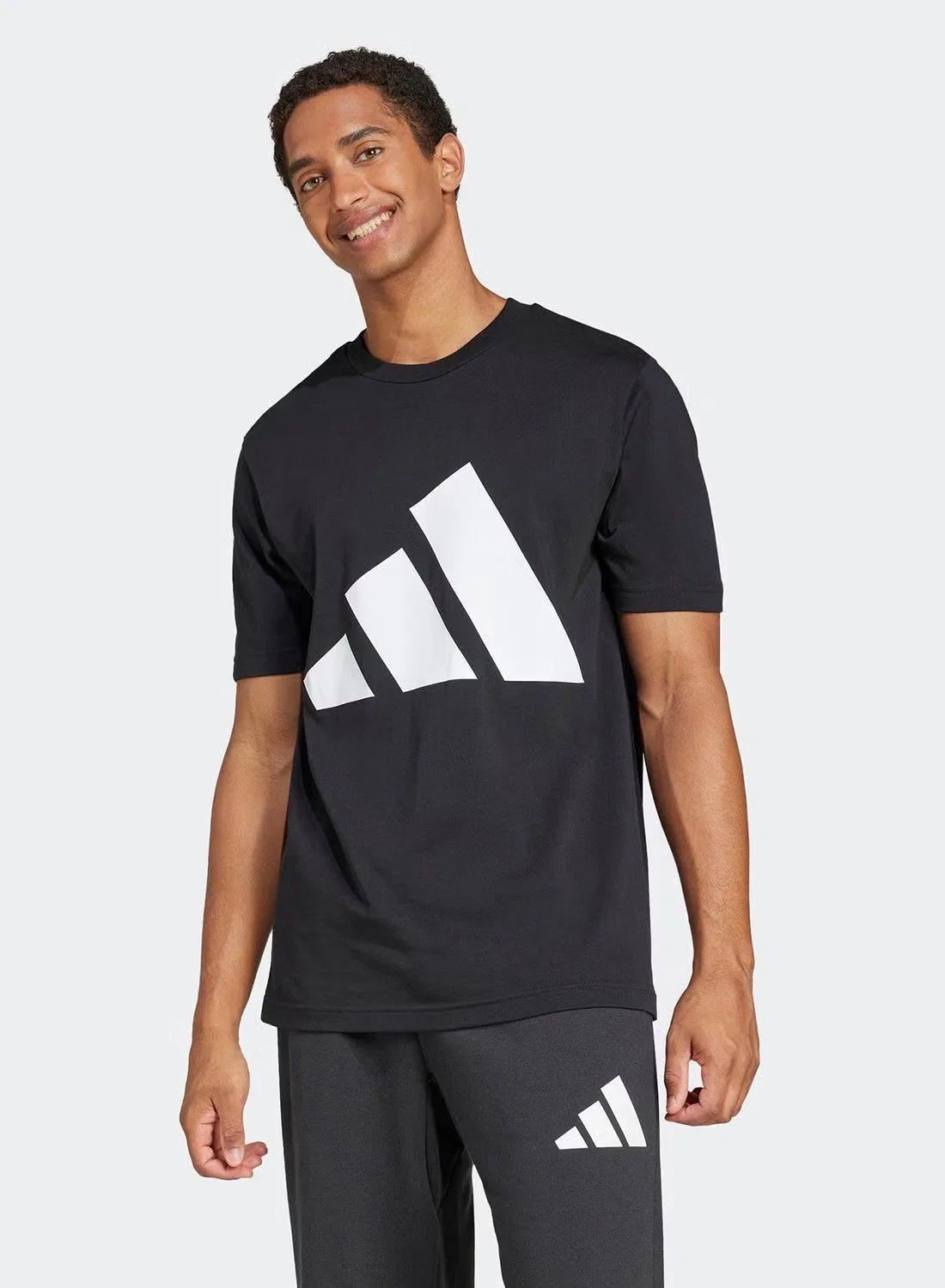 Футболка с принтом логотипа Essentials big logo Adidas, черный