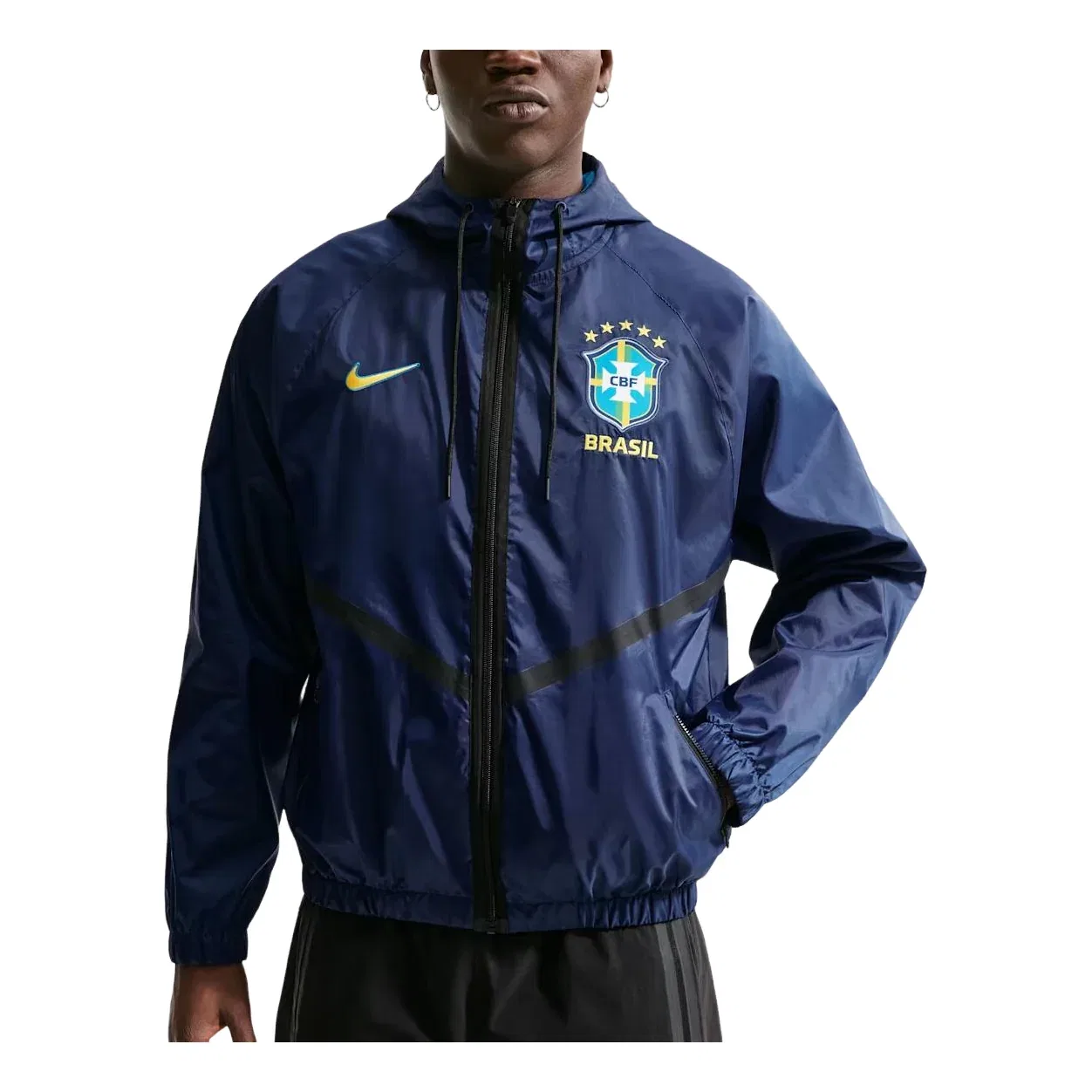 Мужская куртка Nike x Brazil Dri-FIT Football Anthem Jacket Coastal Blue Midwest Gold, синий