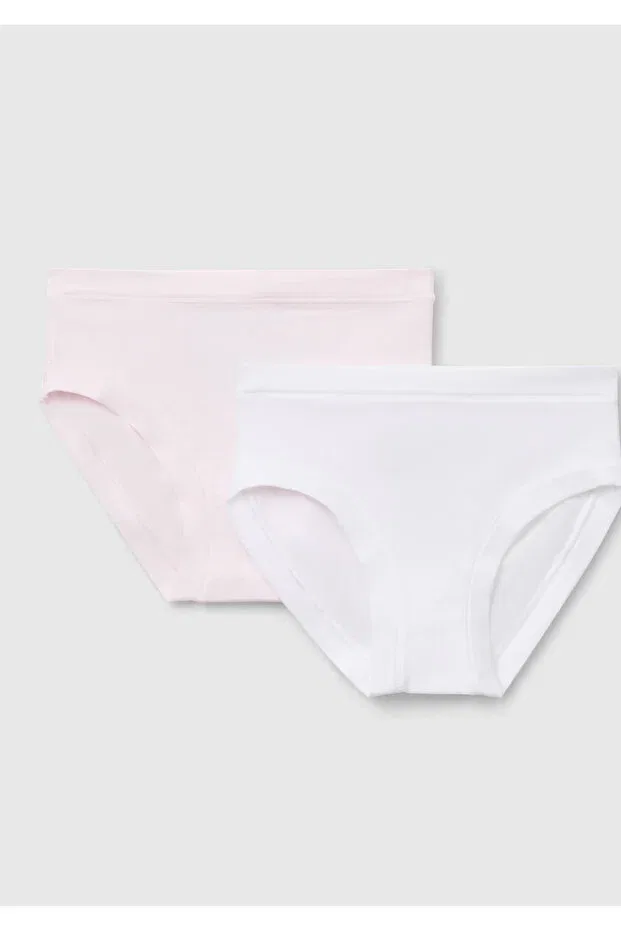 Детский комплект трусиков для девочек хлопковый United Colors Of Benetton, Pink-White