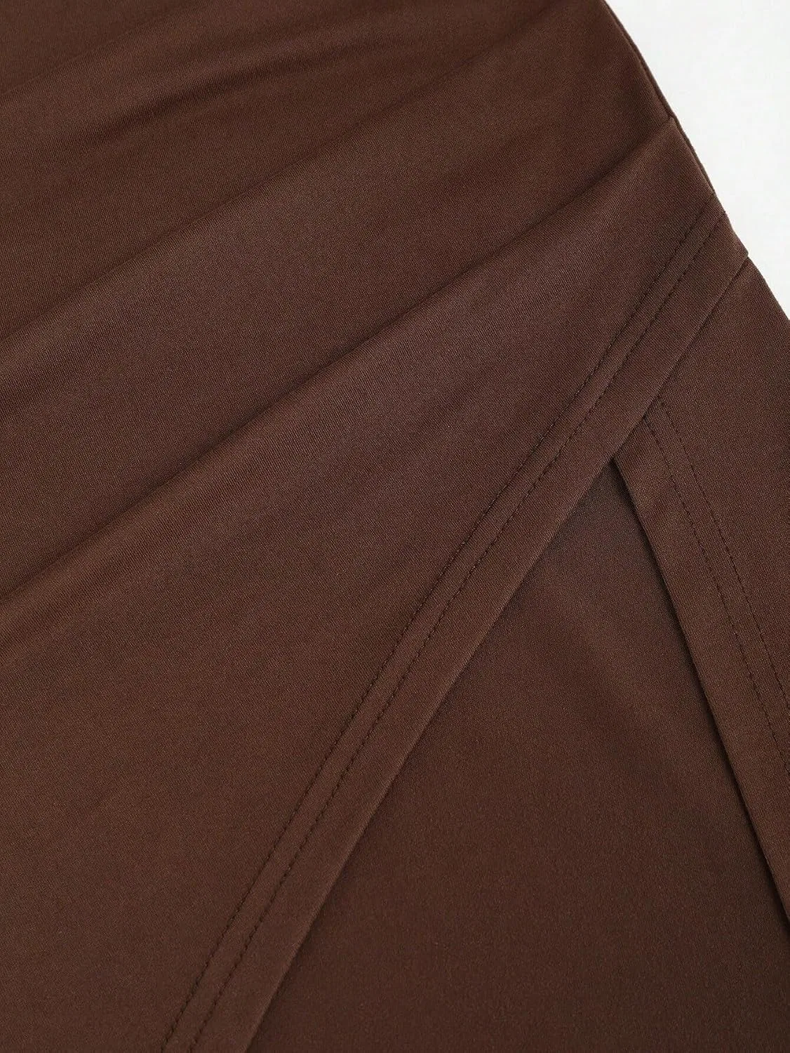 Женское платье-бодикон с длинным рукавом и квадратным вырезом, Coffee Brown — фото 2