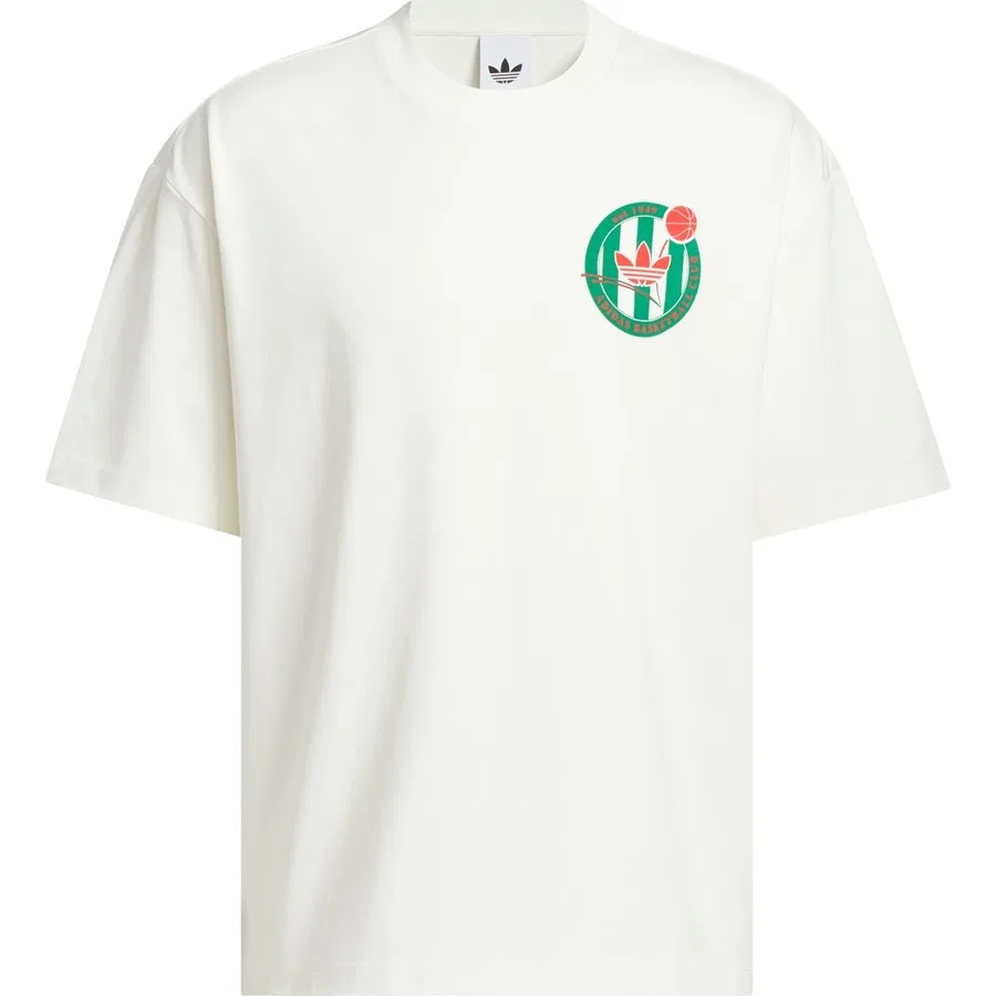 Футболка с принтом Originals Basketball Crest adidas, Бело-синий — фото 3