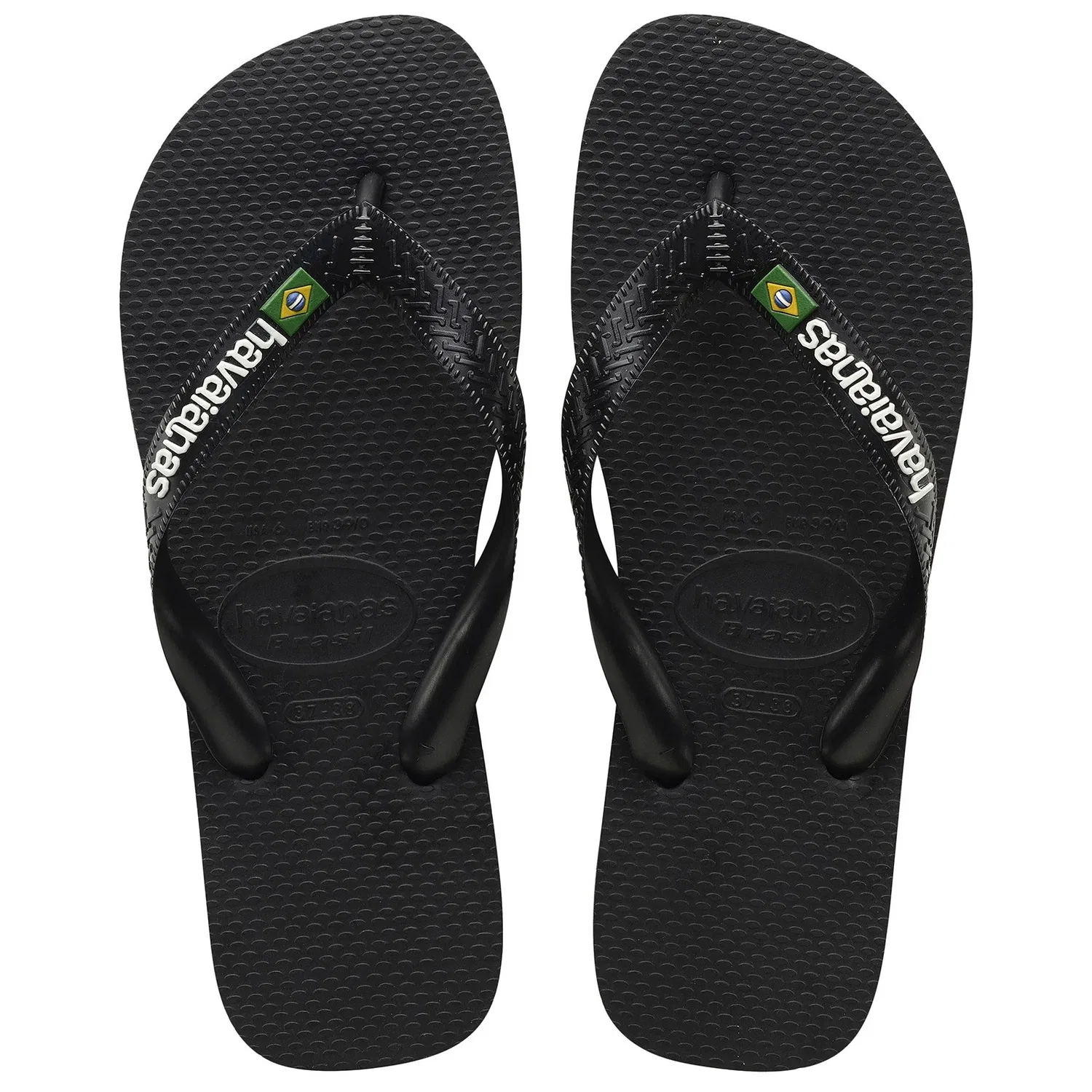 Шлепанцы с логотипом Brasil Schwarz Havaianas, черный