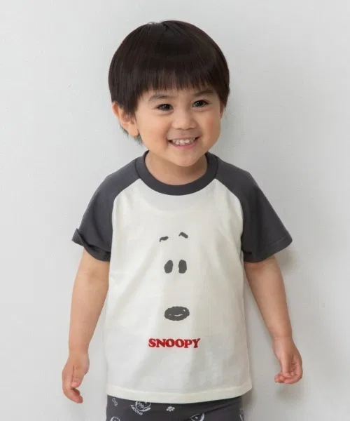 Детская футболка с коротким рукавом и принтом Snoopy PEANUTS, Charcoal Grey