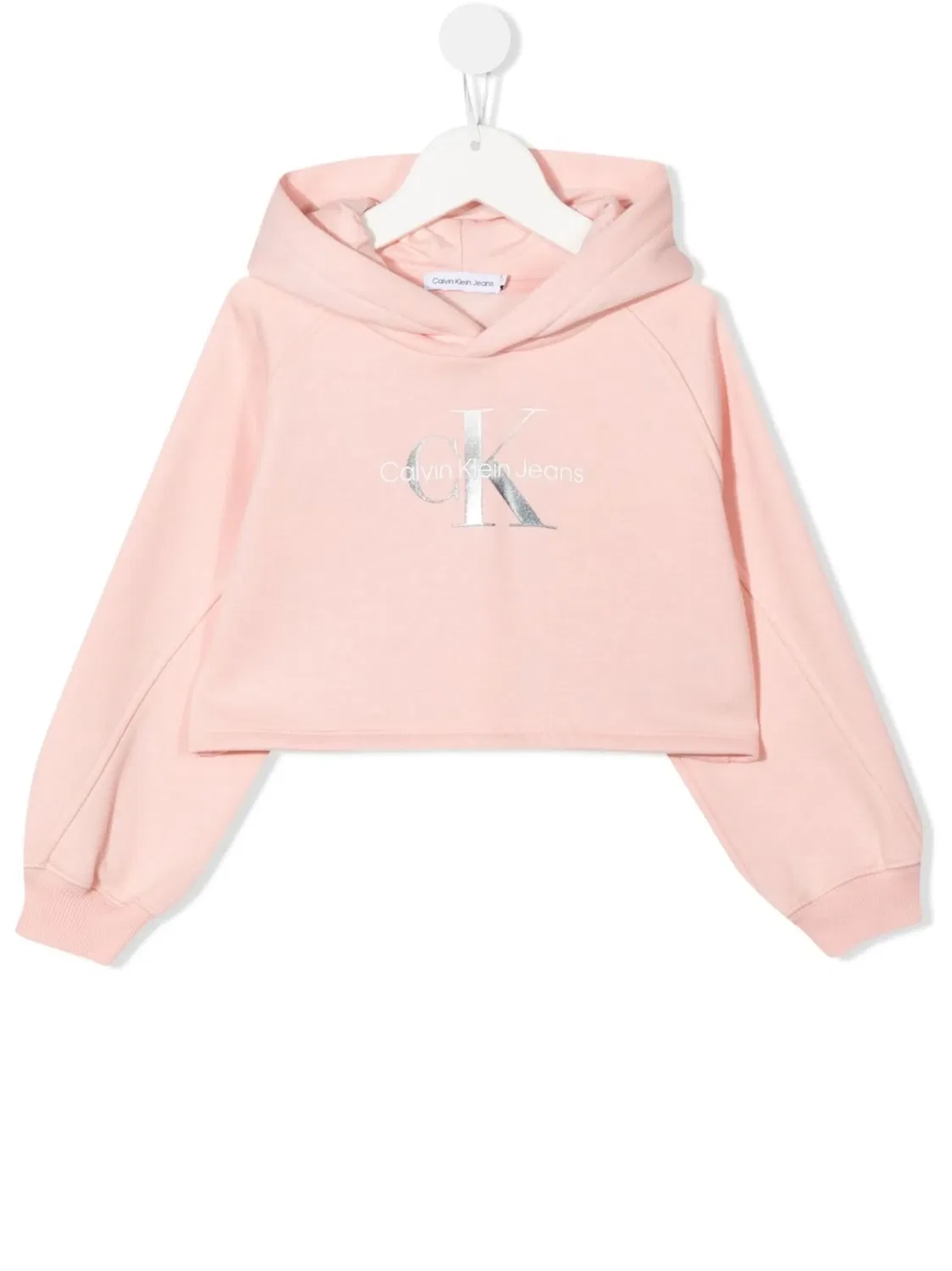 Худи с металлическим логотипом Calvin Klein, розовый/серебряный