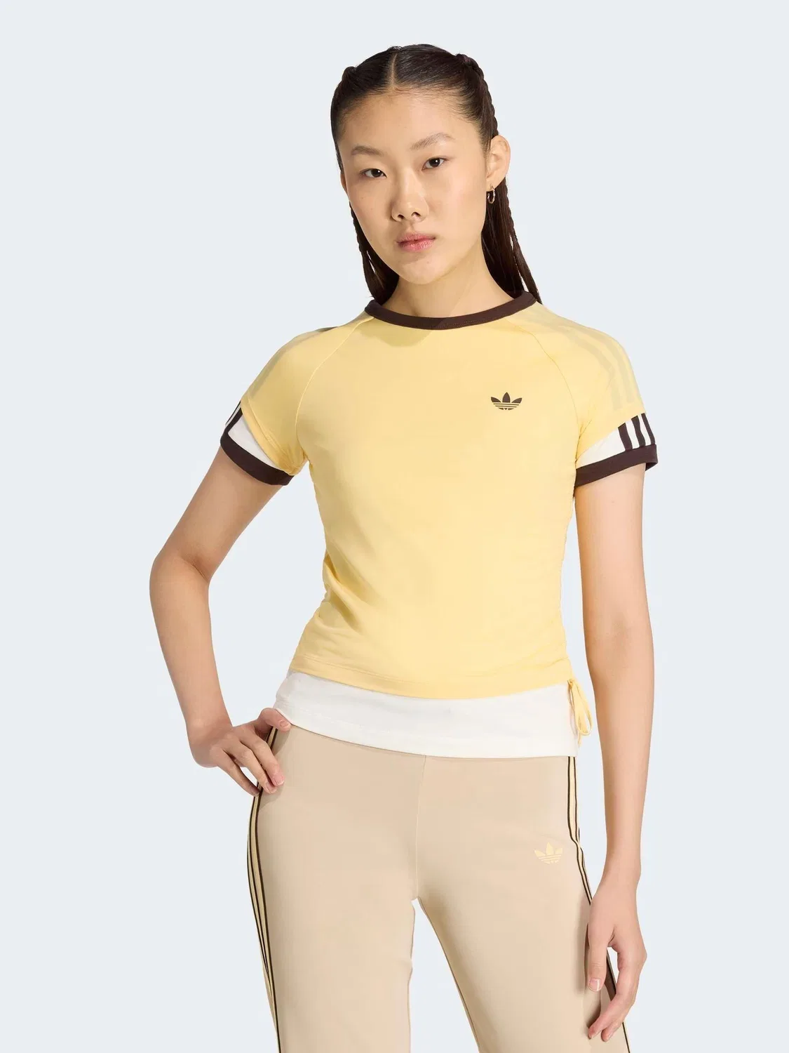Футболка с двойным слоем Cali, adidas Originals, желтый