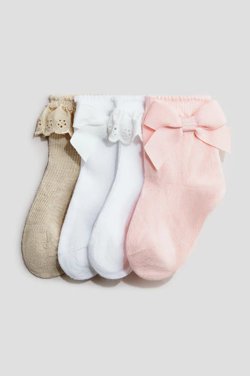 Набор из 4 носков H&M, Beige/Hellrosa