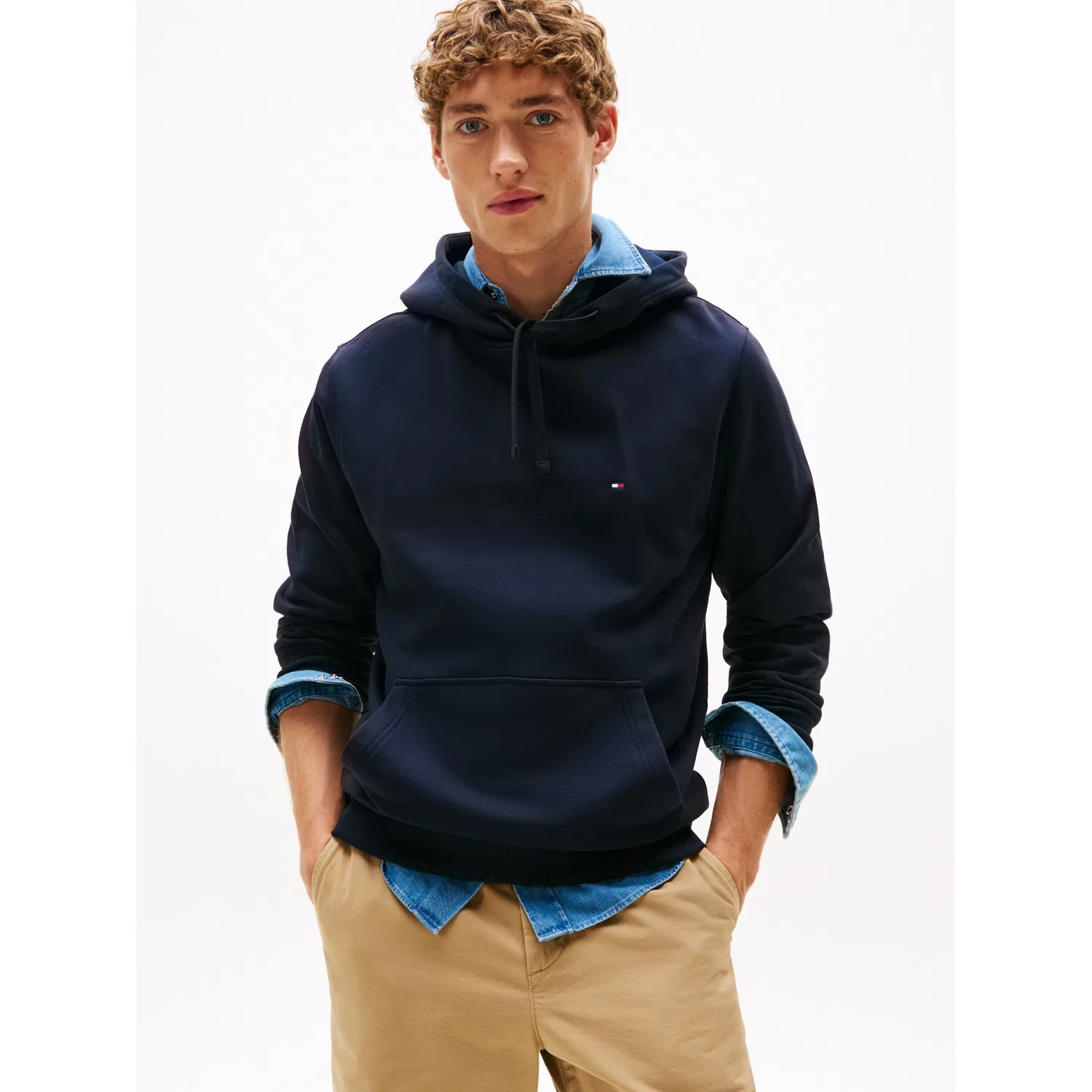 Мужской худи с капюшоном из футера Tommy Hilfiger, Desert Sky