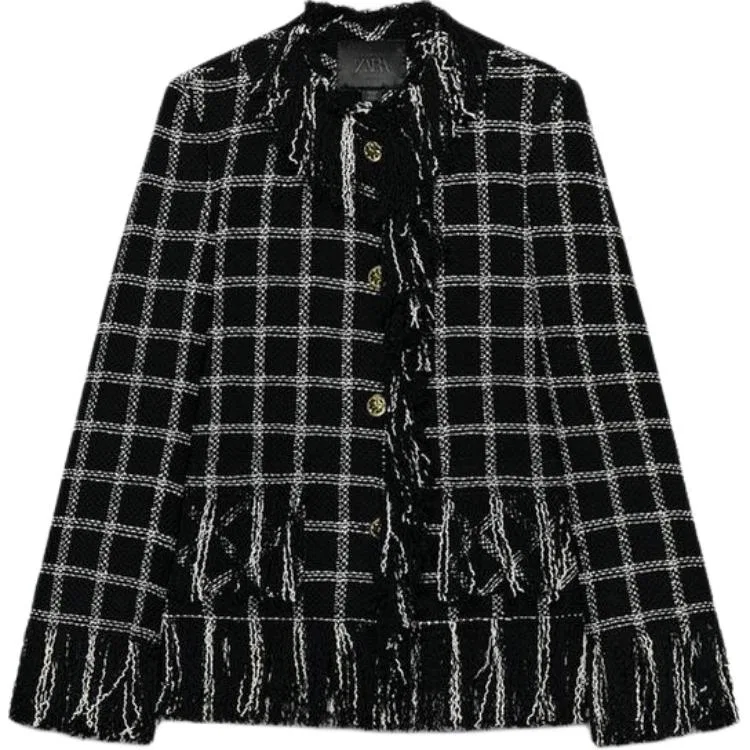 Женское пальто с длинным рукавом ZARA, Black
