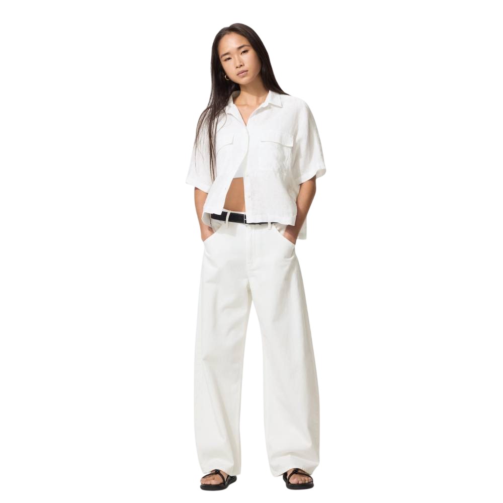 Джинсы Uniqlo Baggy Curve Unisex, 00 белый