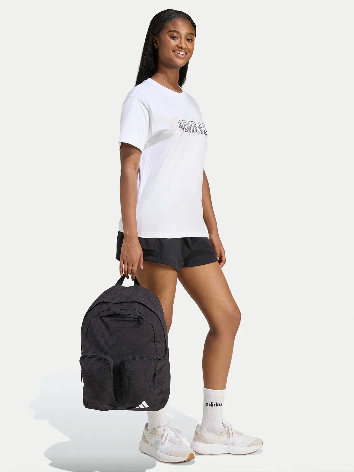 Женская футболка стандартного кроя Animal Graphic Adidas, белый — фото 2