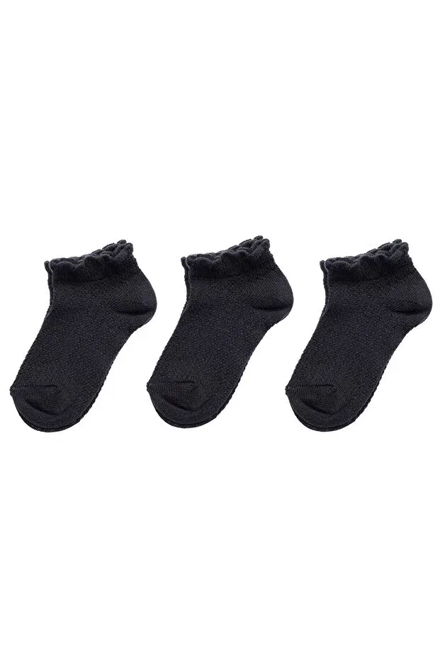 Детские носки для девочек хлопковые 3-предметный набор Hello Baby, Black Ebebek Hello Baby