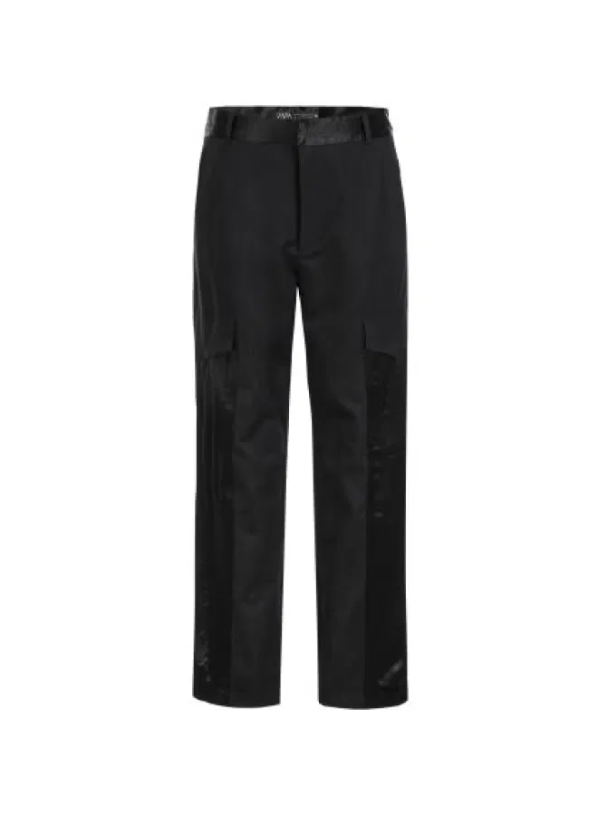 Брюки повседневные хлопковые Zara, черный