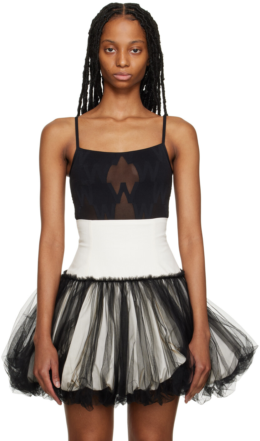 

Черное боди с буквой \W\"" Wolford
