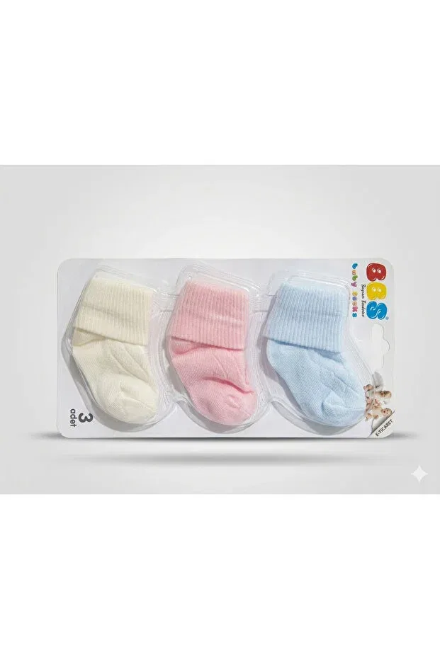 Детские носки для новорожденных хлопковые 3-Pack baby socks Bbs, Pink