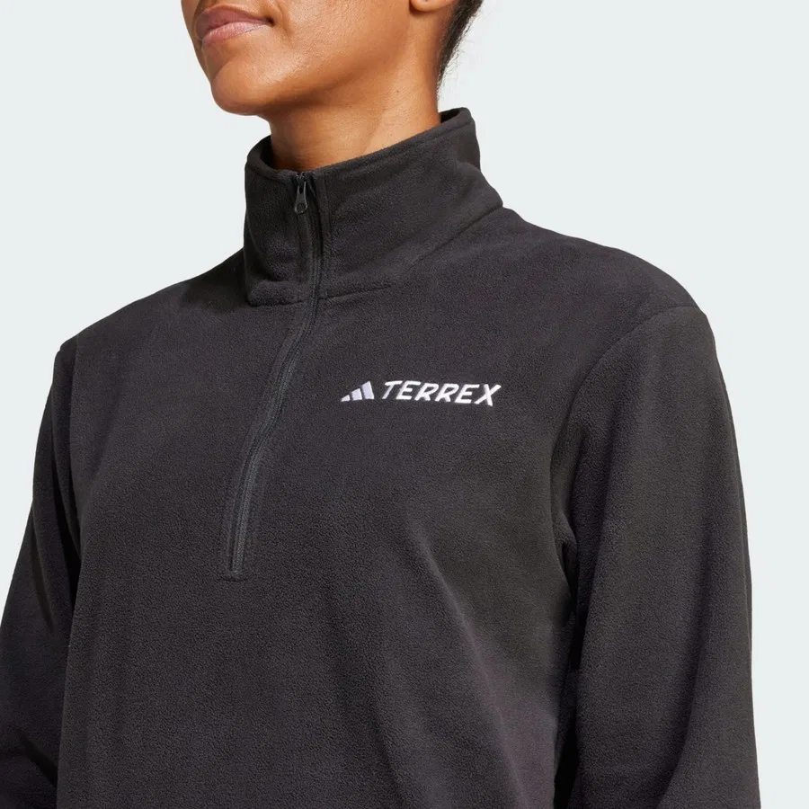 Флисовая куртка с полузастежкой-молнией TERREX JP0788 Multi Essentials adidas, Черный — фото 4