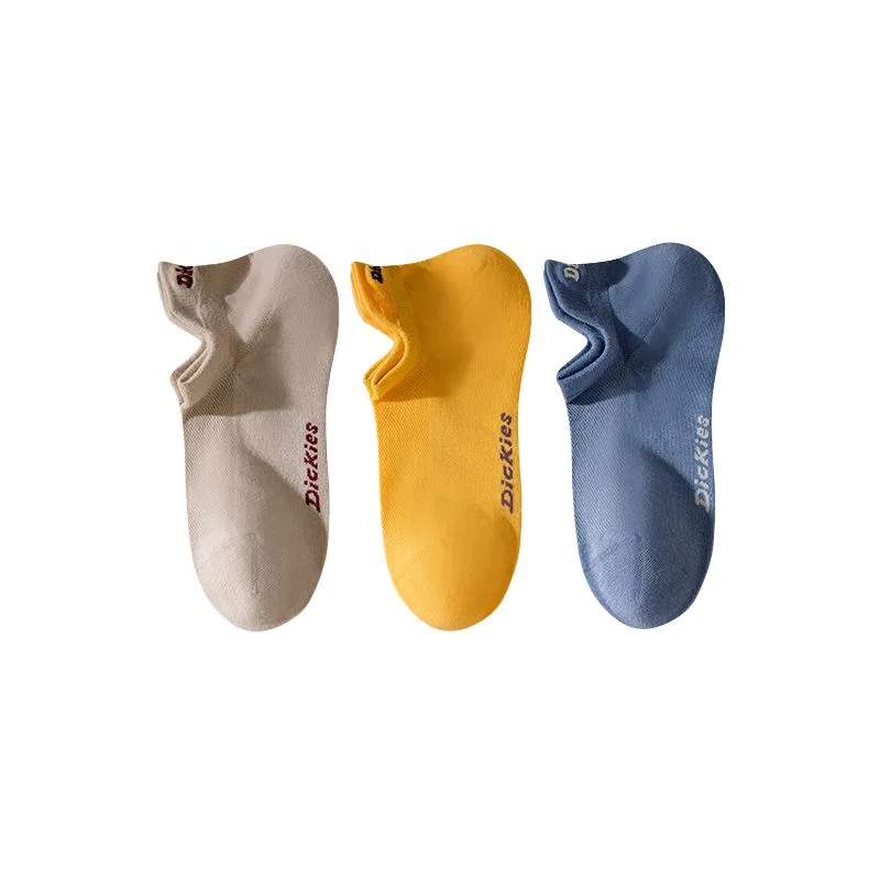 Детские носки-невидимки, набор из 5 пар, Dickies, Light Khaki/Yellow/Orange/Blue/Black — фото 3