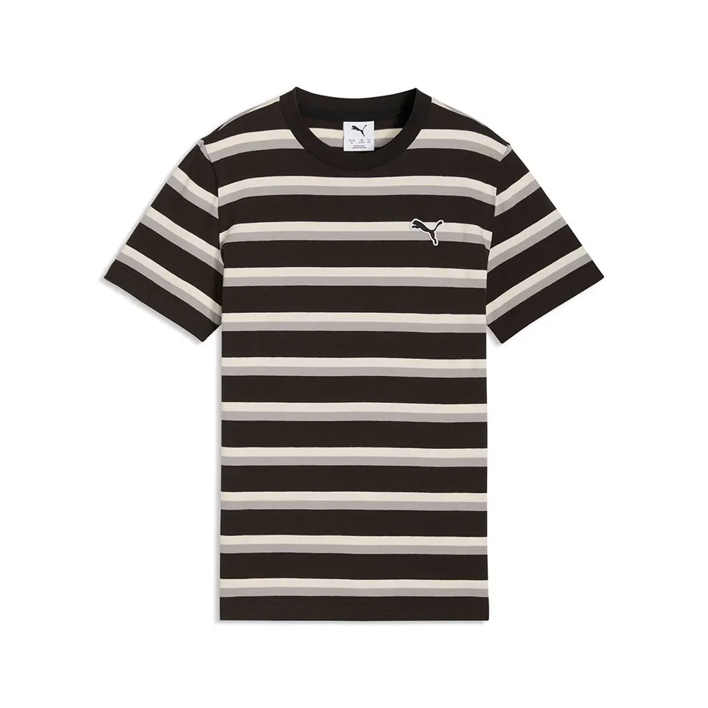 Футболка с коротким рукавом Puma Ess Elevated Striped, черный
