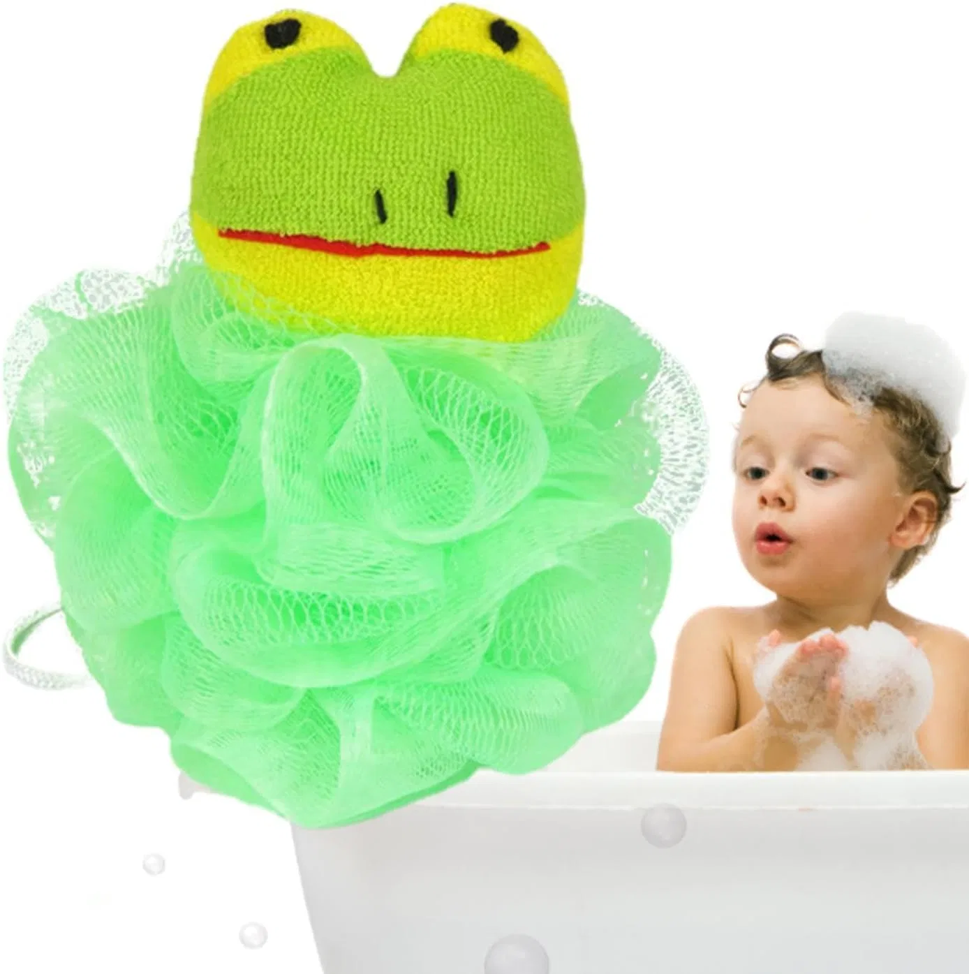 Детская мочалка для ванны Лофа, Frog, Generisch