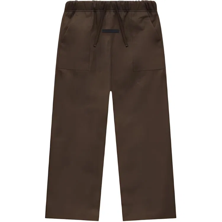 Детские штаны из текстурированного нейлона Fear Of God Essentials, Ebony Brown