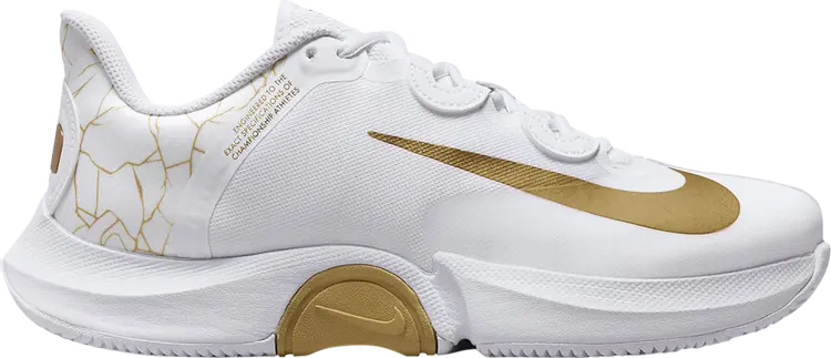 

Кроссовки Nike Naomi Osaka x Wmns NikeCourt Air Zoom GP Turbo 'White Metallic Gold', белый