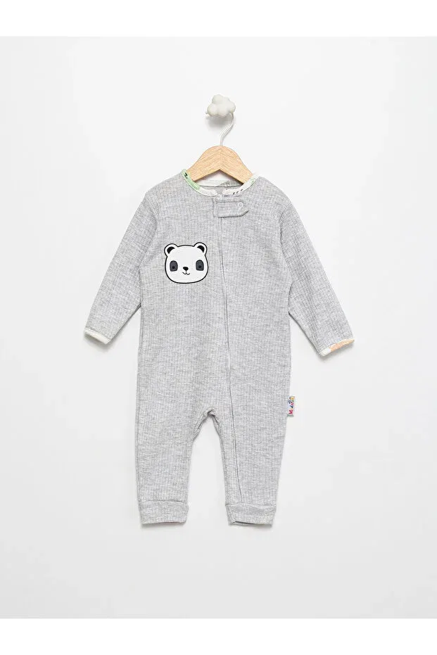 Детский комбинезон для новорожденных с принтом Teddy Bear Pattern Alihan, Gray — фото 4