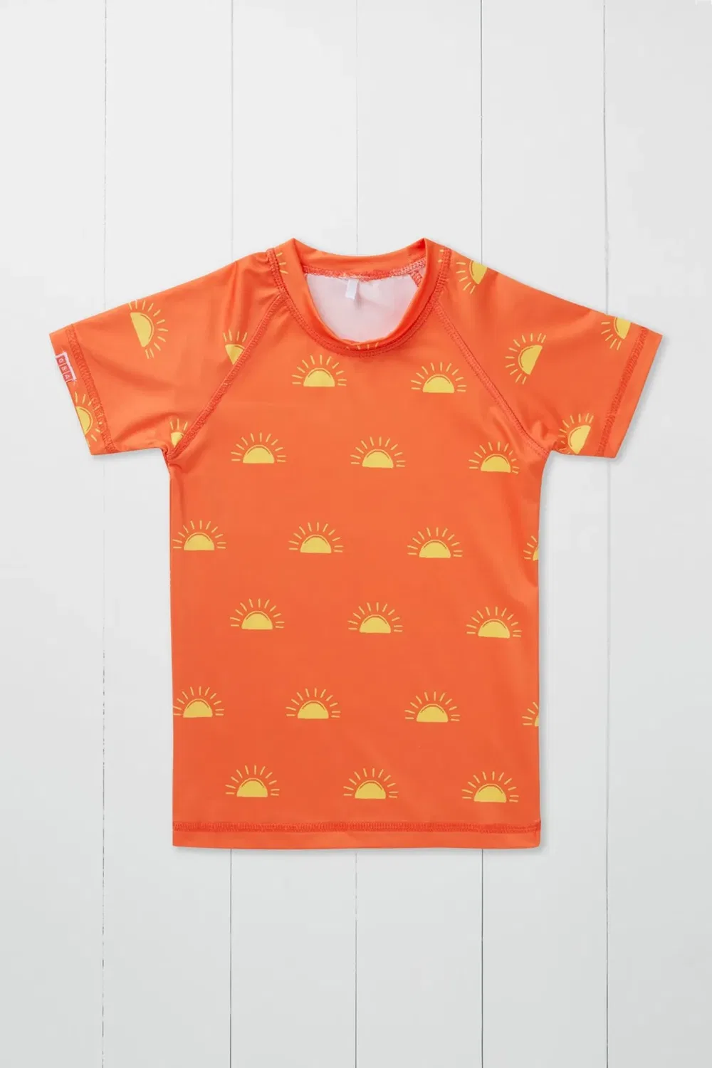 Детский рашгард с принтом Sun Print, Grass & Air, Orange