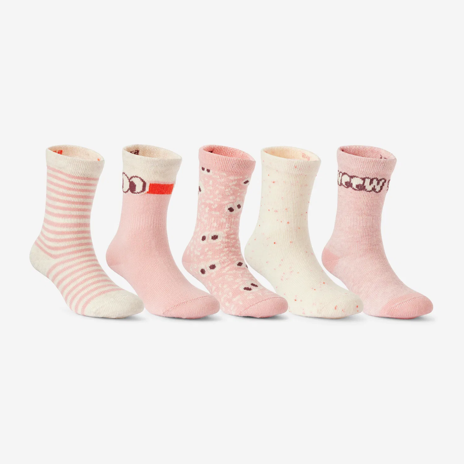 Детские носки с принтом Turnsocken Kinder halbhoch 5er-Pack, Decathlon, Бласспинк