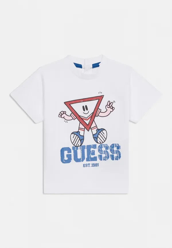 Детская футболка с логотипом для малышей Guess, белый — фото 3