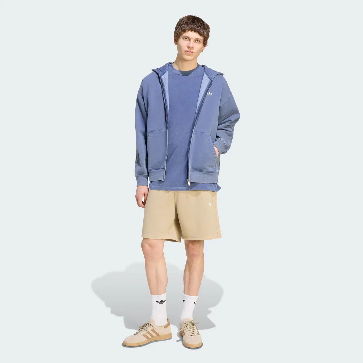 Мужская футболка свободного кроя Trefoil Essentials Adidas Originals, темно-синий — фото 3
