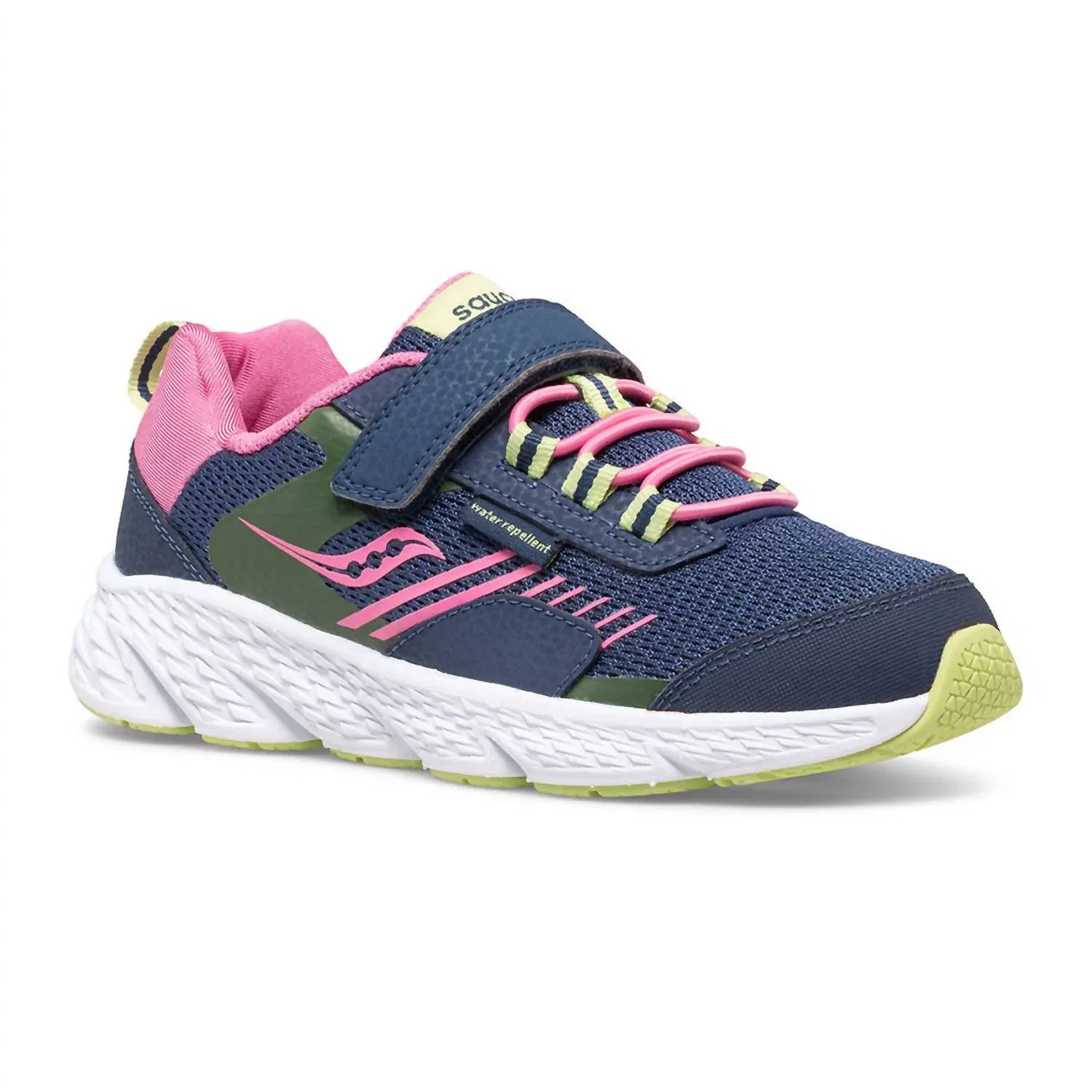 Детские кроссовки для девочек водоотталкивающие Wind Sneakers SAUCONY, Shield A/c Navy/Pink