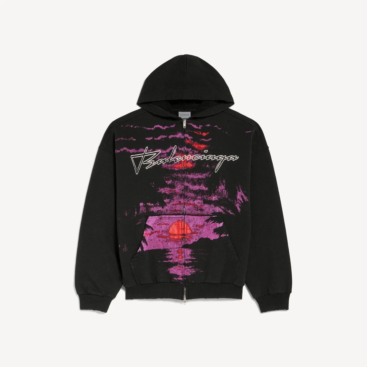 Женская толстовка Dream на молнии черного цвета BALENCIAGA, черный