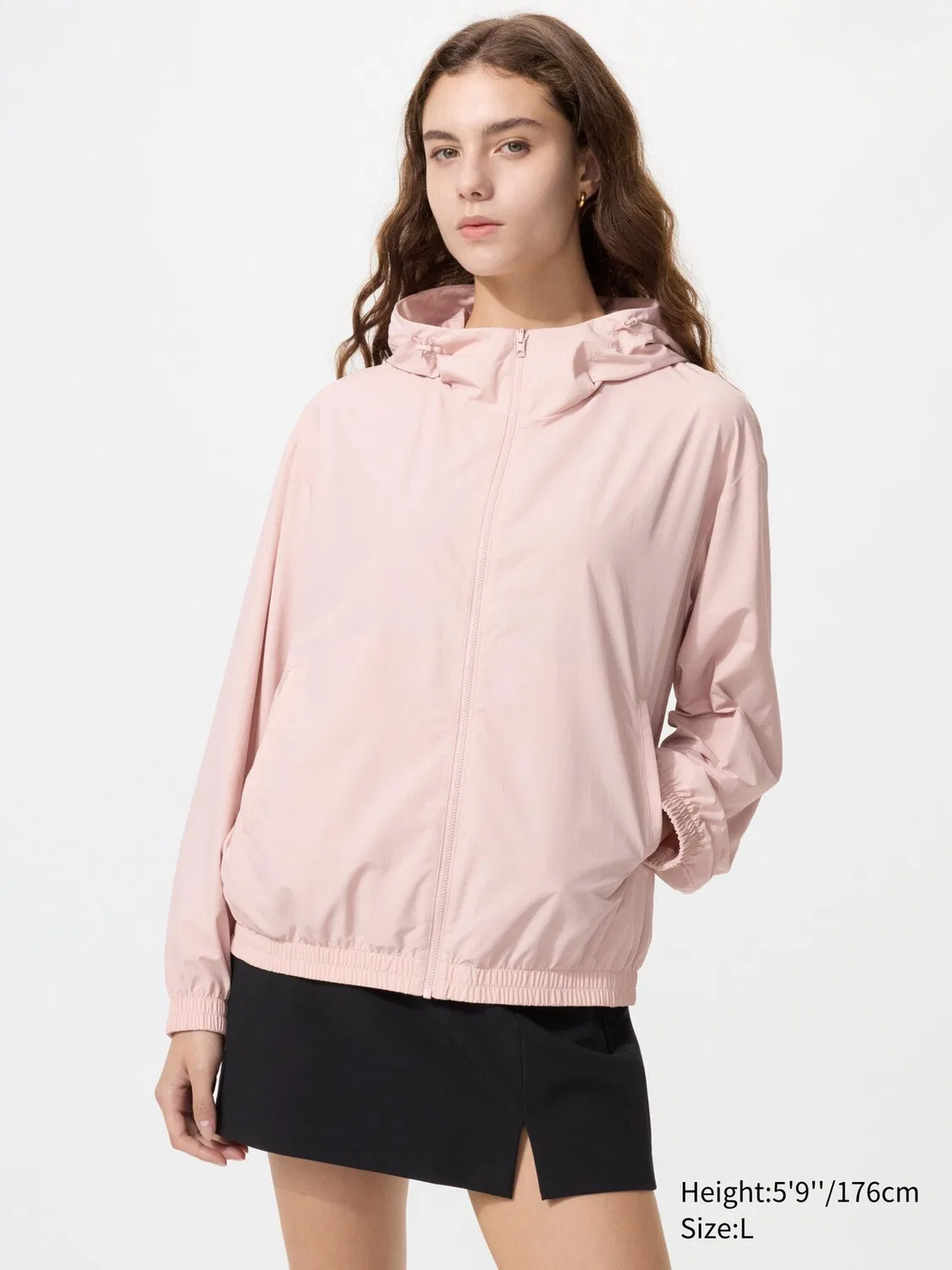 Парка Uniqlo Двусторонняя, двусторонняя, розовый