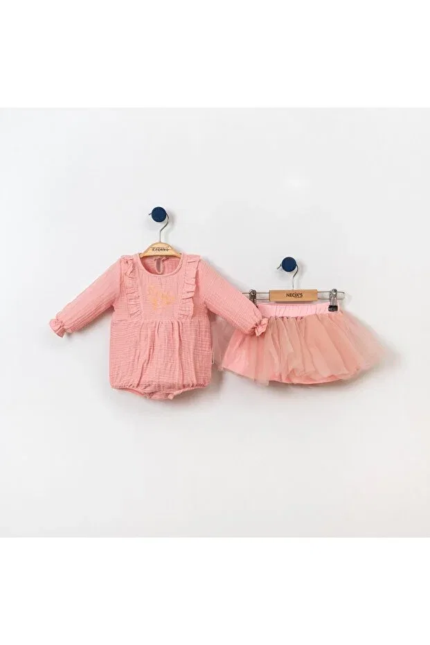 Детский комплект для девочек хлопковый Nimini Kids, Salmon — фото 2