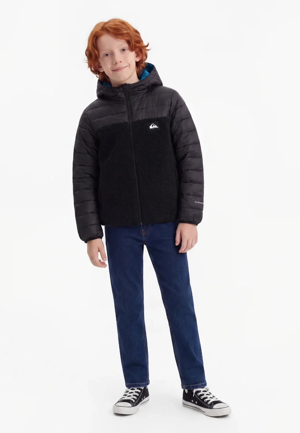 Чешуйчатая двусторонняя зимняя куртка Quiksilver, Black