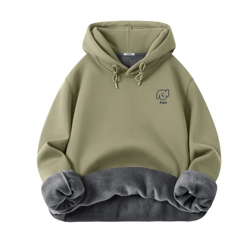 Детский худи с капюшоном утепленный Regular MINISO, Gray Pea Green