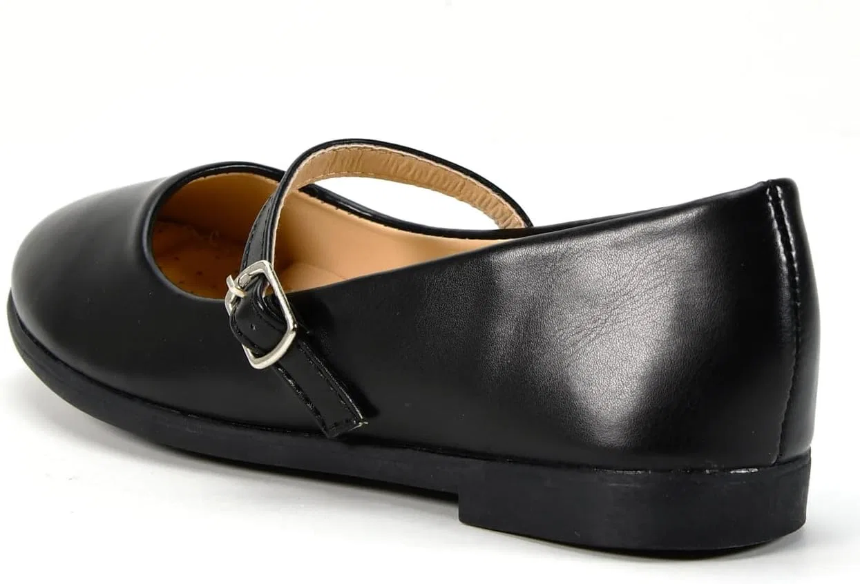 Детские туфли-балетки для девочек с бантом Nova Utopia Nova Footwear, Blackpu — фото 3