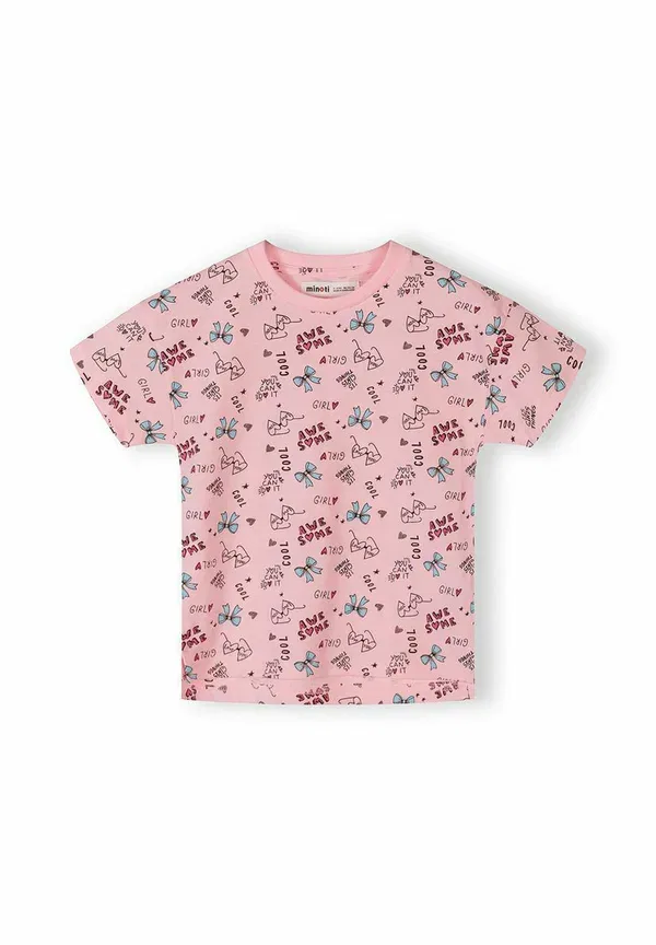 Футболка с принтом 5 Pack Short Sleeve Tee Minoti Pink, White, белый/синий/розовый — фото 4