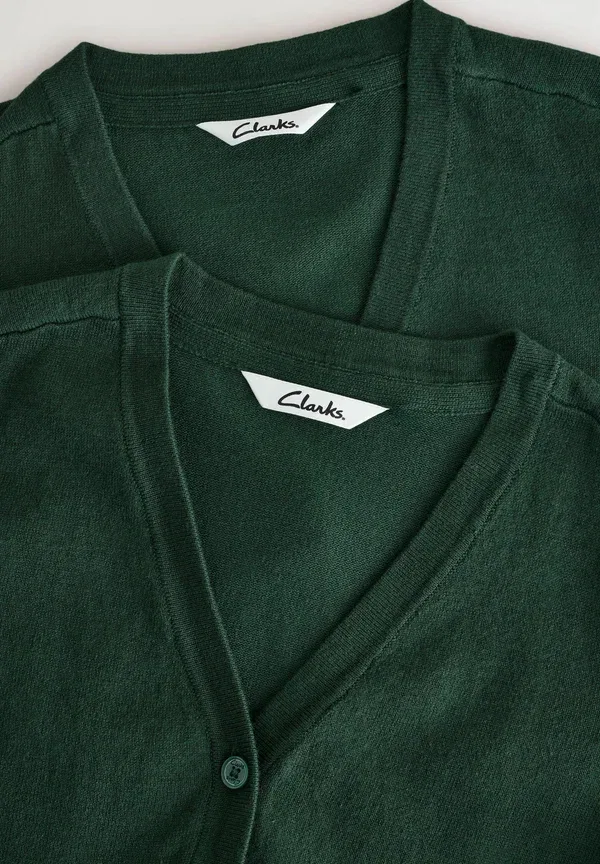 Кардиган стандартного кроя - школьный комплект из 2 штук Clarks, зеленый — фото 3