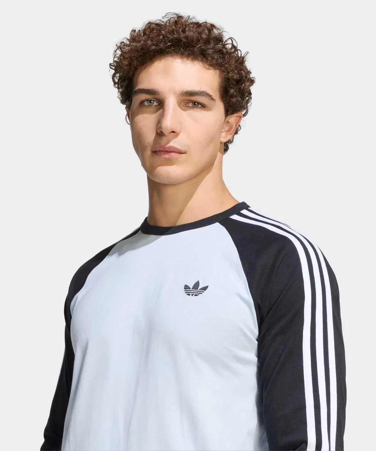 Мужская футболка с длинным рукавомс тремя полосками Adidas, Blue — фото 3
