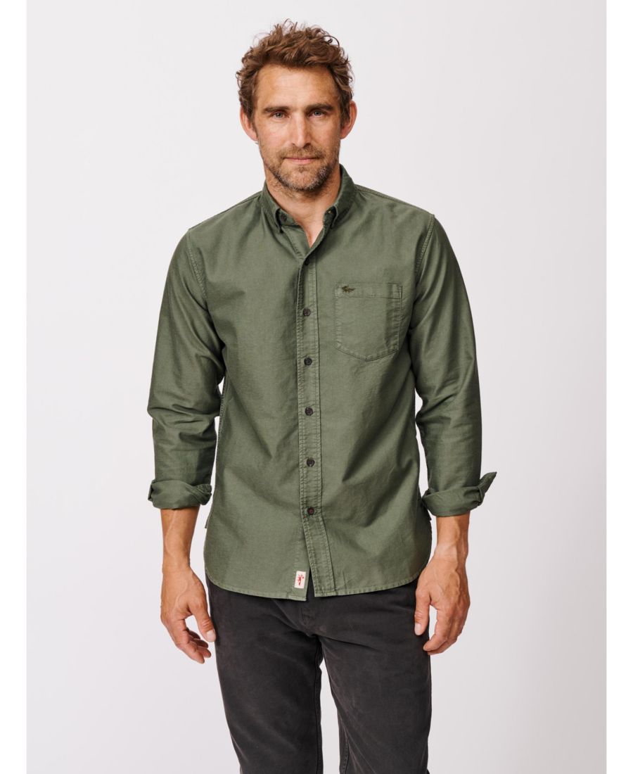 

Мужская рубашка Aldridge Oxford на пуговицах Aubin, Dark green