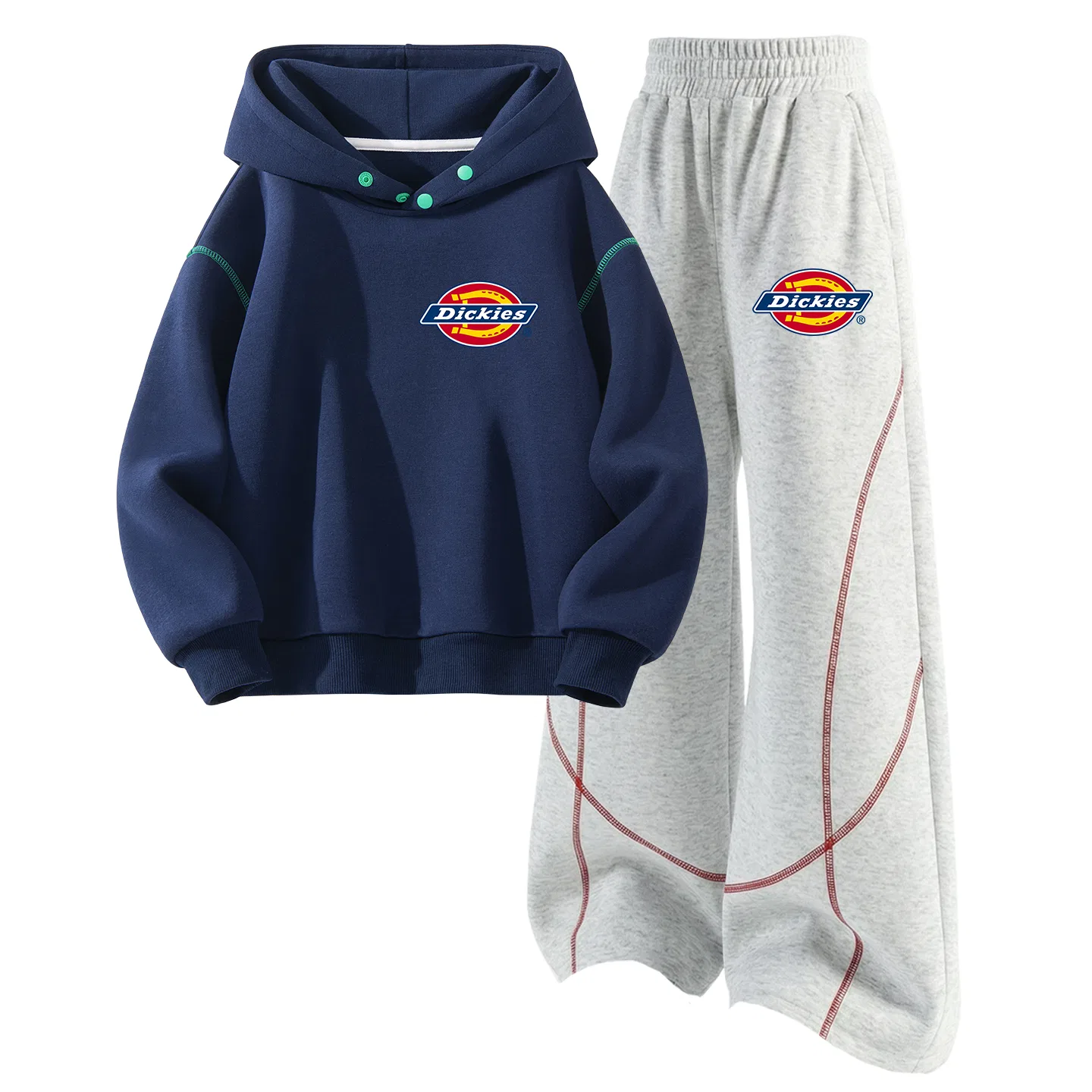 Детский комплект из двух худи с капюшоном Dickies, Navy Blue/White Heather Gray