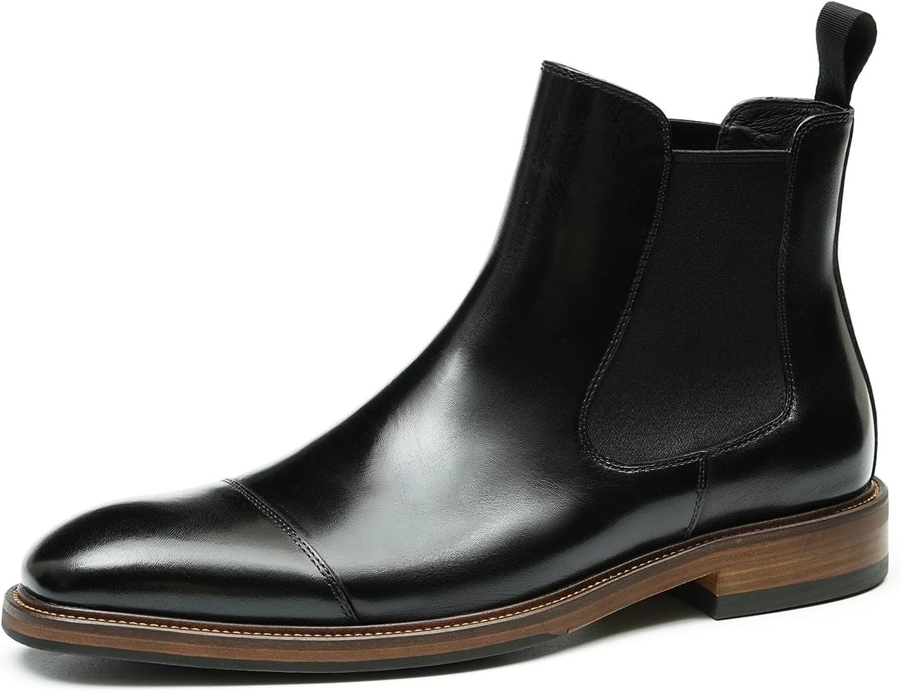 

Мужские ботинки Chelsea Santimon, формальные ботинки до щиколотки, из натуральной кожи, с круглым носком, стильные и удобные ботинки чукка, деловые мужские повседневные ботинки, для смокинга, свадьбы, выпускного, коричневые зимние ботинки