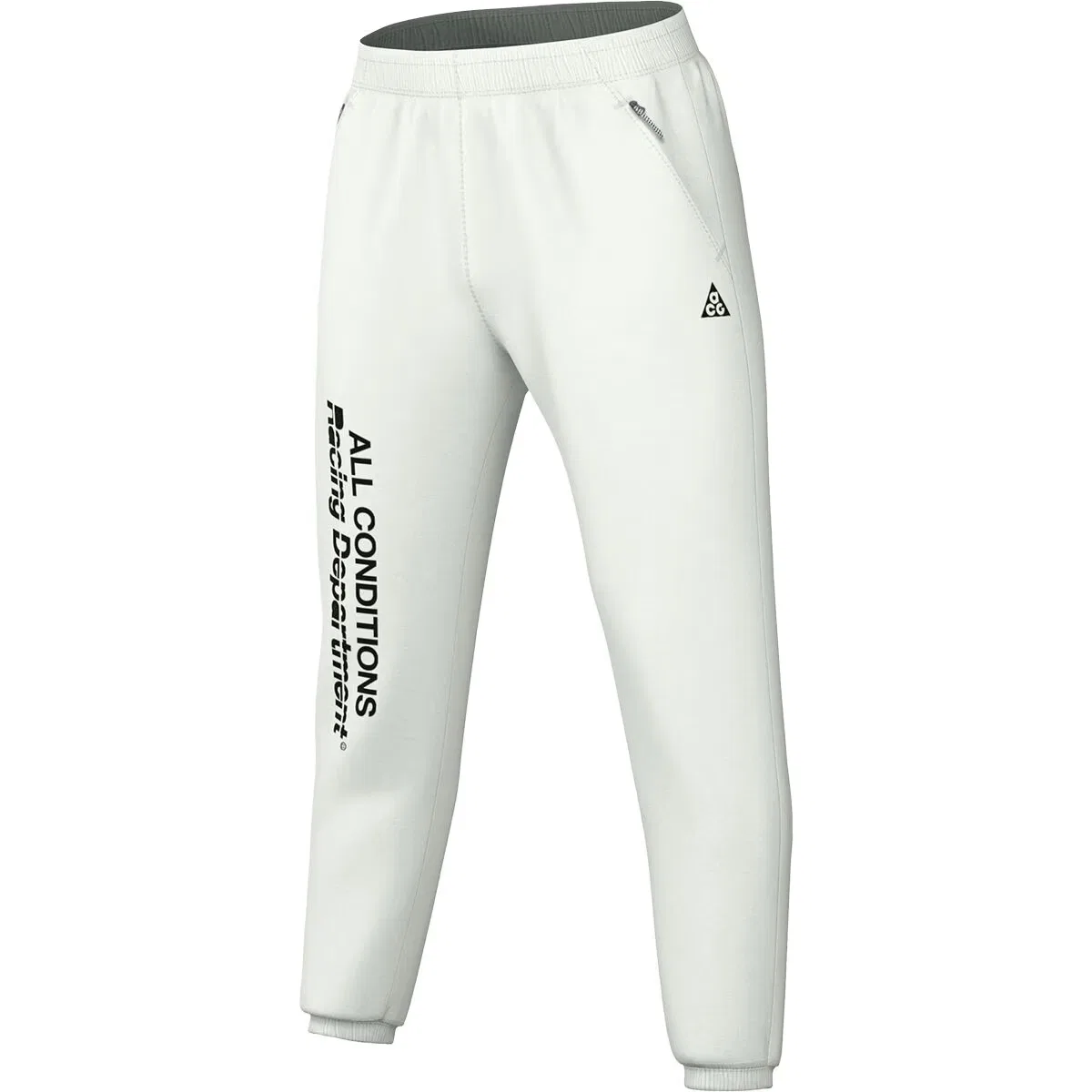 Мужские спортивные штаны из футера с принтом Acg Dri-Fit Tuff Fleece Racing Department Pant Nike, Summit White/Black