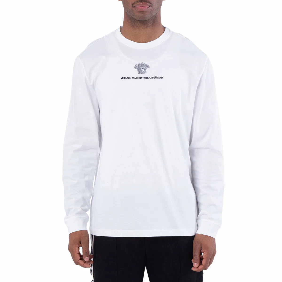 Футболка хлопковая свободного кроя Medusa Milano Cotton T-shirt Versace, Optical White